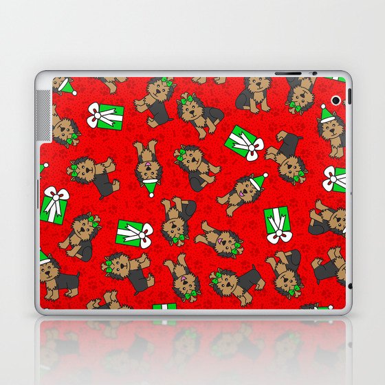 Merry Yorkies Laptop & iPad Skin