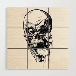Skeleton Zombie Wood Wall Art