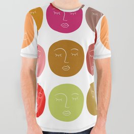 Beautyful Faces All Over Graphic Tee