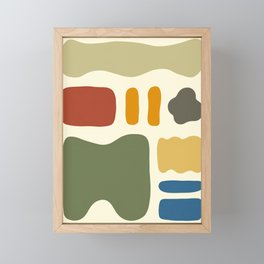 Abstract shapes colorblock collection 3 Framed Mini Art Print