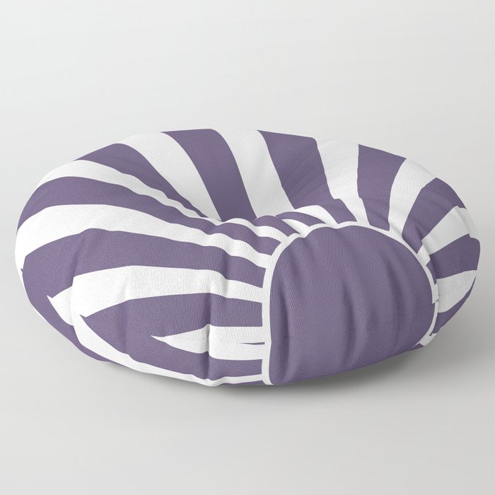 Violet retro Sun design Floor Pillow