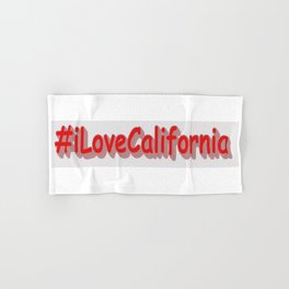 "#iLoveCalifornia " Cute Design. Buy Now Hand & Bath Towel