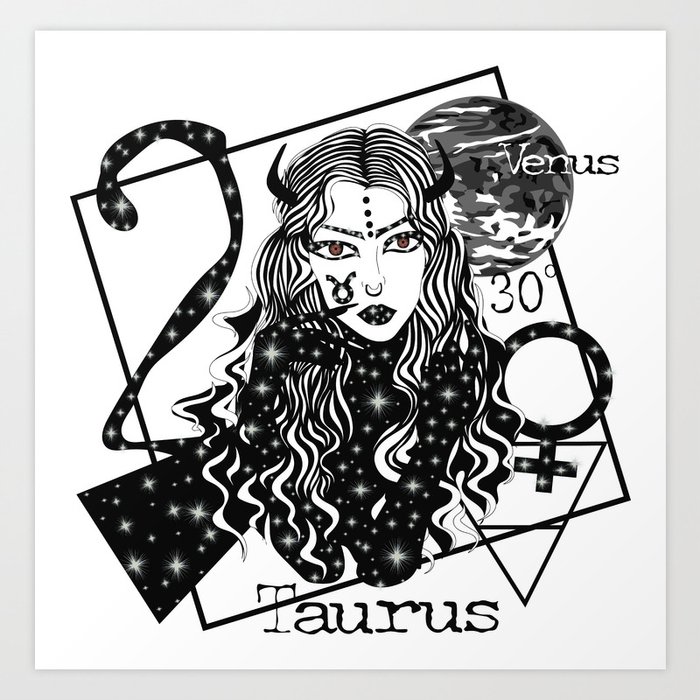Taurus - Zodiac Sign Art Print