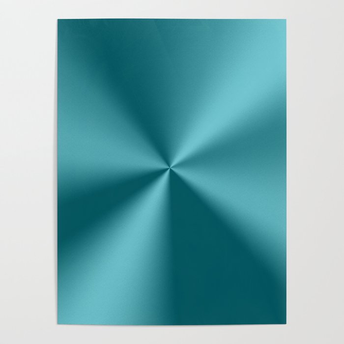 Image of a Teal-green metallic stainless steel print Poster by ...