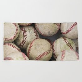 Many Baseballs - Background pattern Sports Illustration Beach Towel