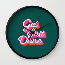Get Shit Done Retro Style Wall Clock