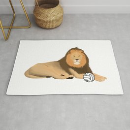 Lion Volleyball Rug
