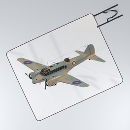 Avro Anson British WW2 Airplane Picnic Blanket
