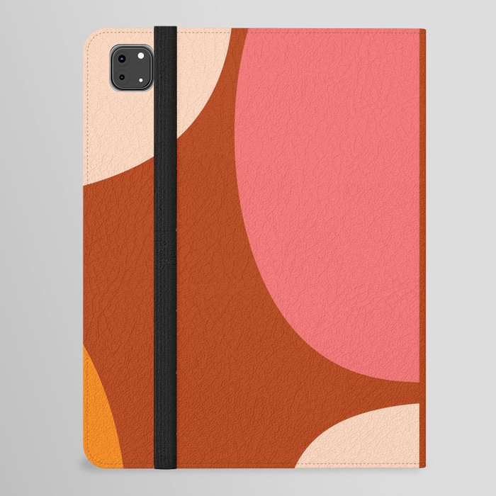 Abstract mid century warm shape design 1 iPad Folio Case