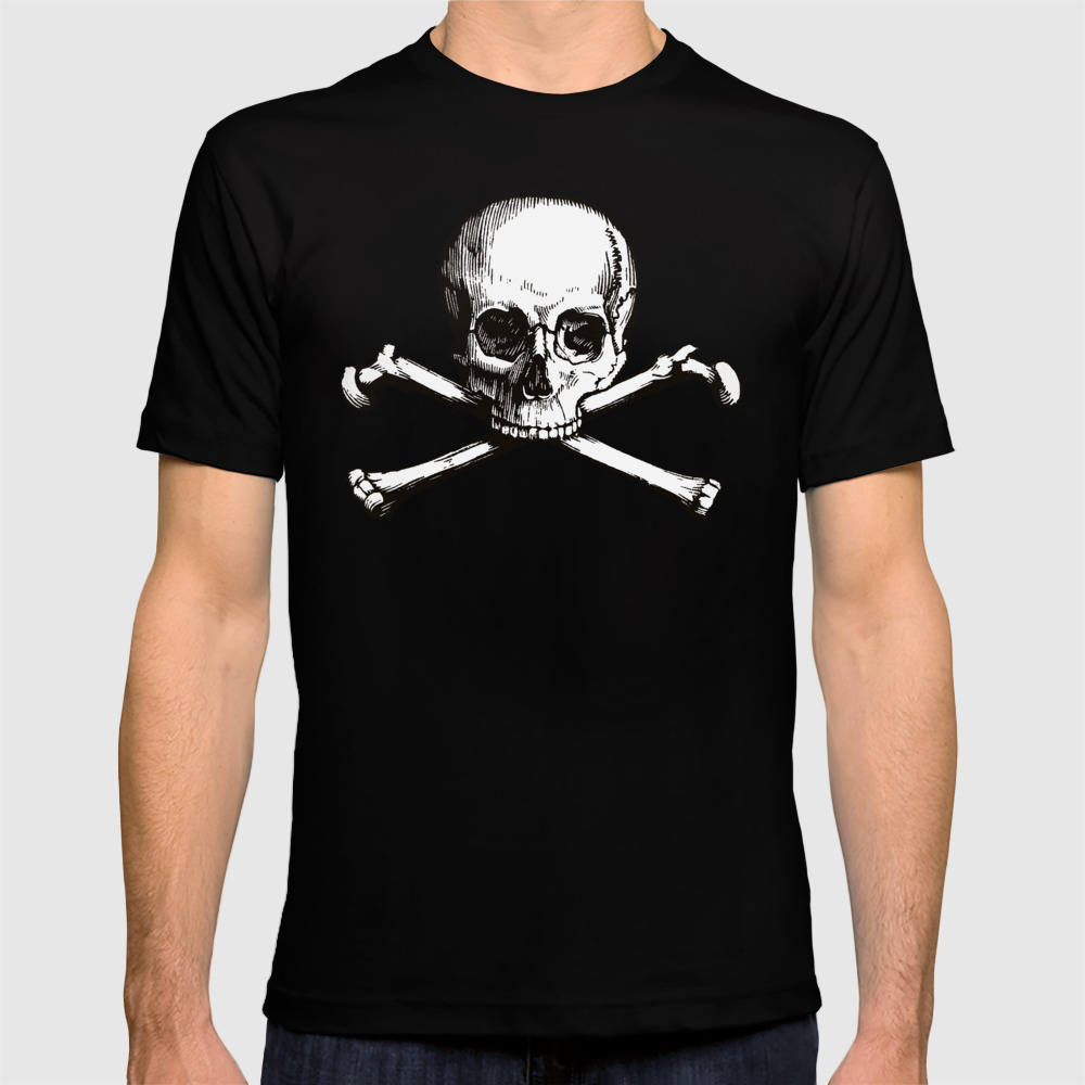 Pirate Drapeau T-Shirt Crâne & Crossbones Pirate Flag Shirts 