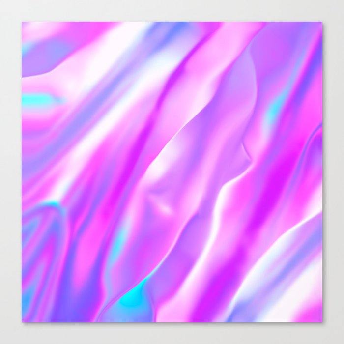 Purple Pink Iridescent Foil Canvas Print