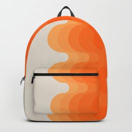 Echoes - Creamsicle Rucksack | Pattern, Orange, 1970S, Abstract, Retro, Curated, 70S, Graphicdesign, Midcenturymodern, Circa78Designs 