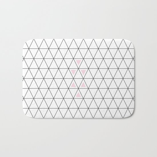 Pink triangle Bath Mat