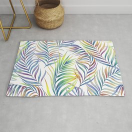 Colorful tropical leaves Rug