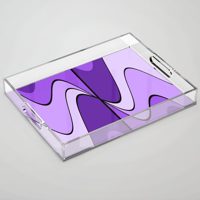 Hypnotic hippie purple Acrylic Tray