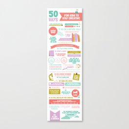 50 Ways For Kids to Stay Creative Canvas Print