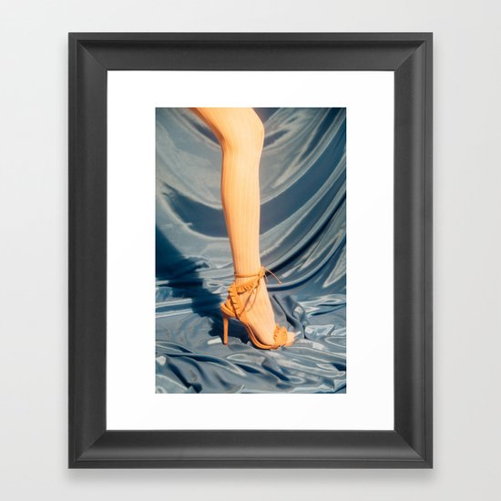 Stocking and High Heel Framed Art Print
