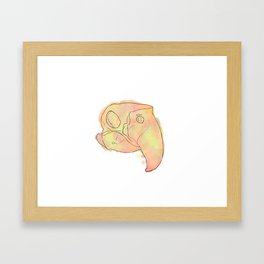 Watercolour Macaw Skull Framed Art Print