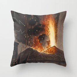 The Great eruption of Mount Vesuvius  Throw Pillow