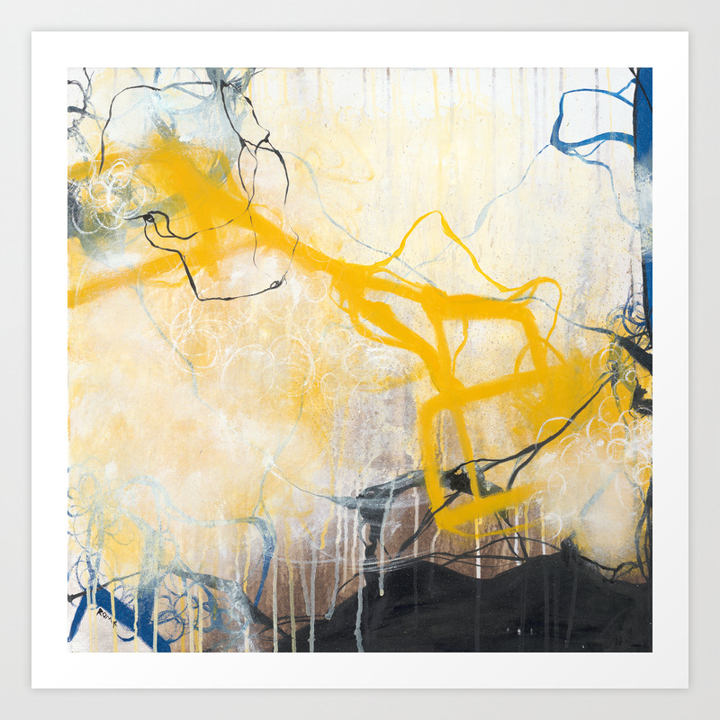 Storms Square Abstract Expressionism Art Print By Cogwurx Society6