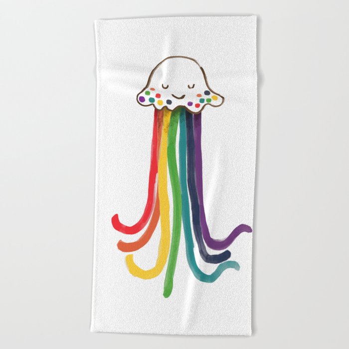 Rainbow Jellyfish Beach Towel