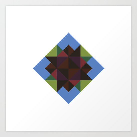 #394 Diamond in the sky – Geometry Daily Art Print