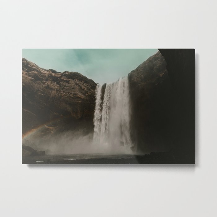 Iceland Waterfall x Skógafoss Metal Print