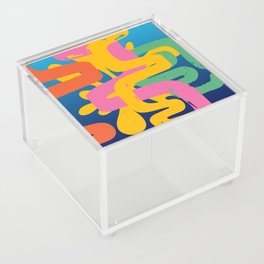 Abstract Tropical Colorful Art  Acrylic Box