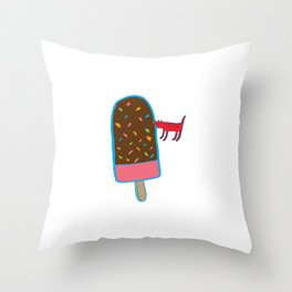 Chocolate ice-cream Throw Pillow