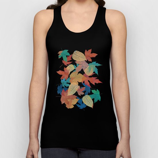 Colorful fall leaves Unisex Tank Top
