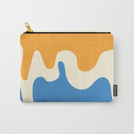 Viscous - Blue Orange Colourful Abstract Art Pattern Design Carry-All Pouch