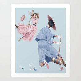 Croquet and Ink Eleven Art Print