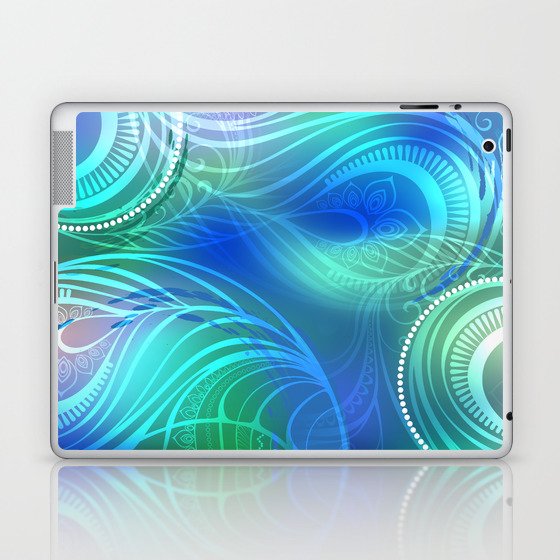 Iridescent Peacock Background Laptop & iPad Skin