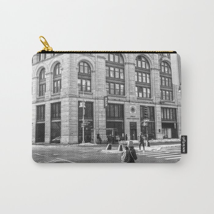 Walking in New York City | Black and White Travel Photography in NYC Carry-All Pouch