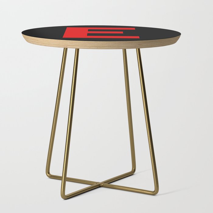 Letter E (Red & Black) Side Table