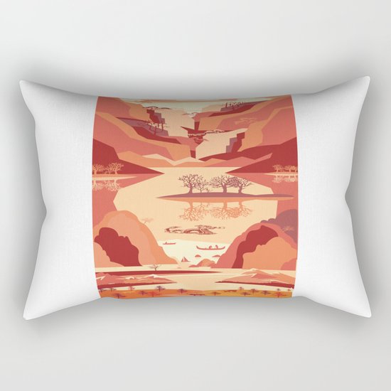 Up The River Rectangular Pillow