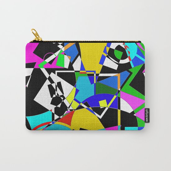 Colour Pieces - Geometric, eclectic, colourful, random pattern of shapes Carry-All Pouch