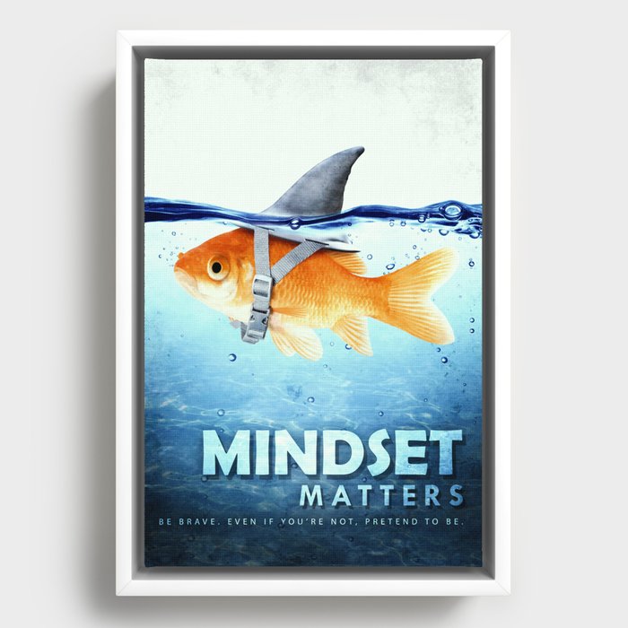Mindset Matters Motivational Office Decor Entrepreneur Mindset Is Everything Fish Shark