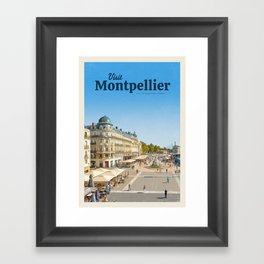 Visit Montpellier Framed Art Print