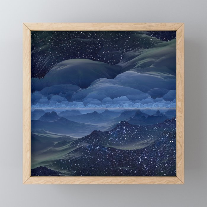 Between Mountains Framed Mini Art Print