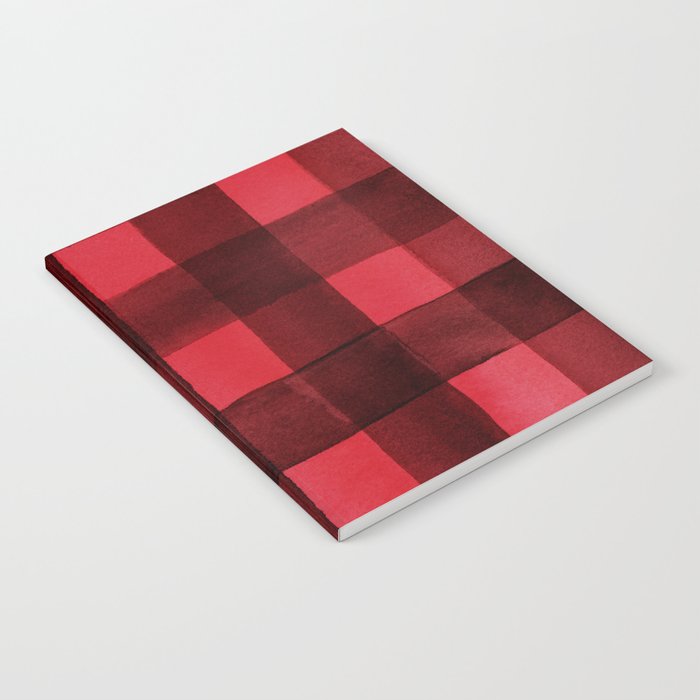 Buffalo Plaid Watercolor in Red Hand & Bath Towel by Jackie Sullivan