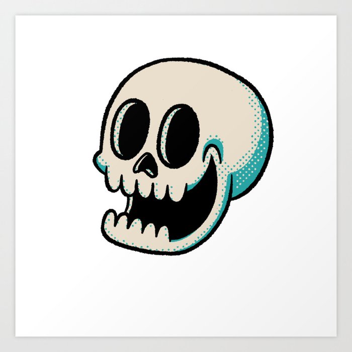 Happy Skull Art Print