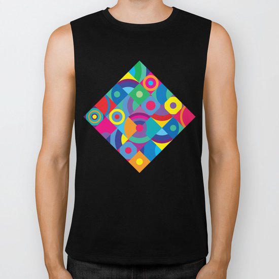 Geometric Figures in color Biker Tank
