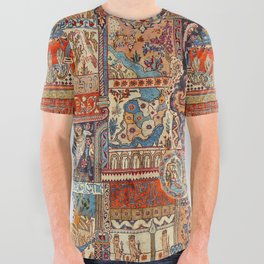 Golden Nature Antique Persian Kashmar All Over Graphic Tee