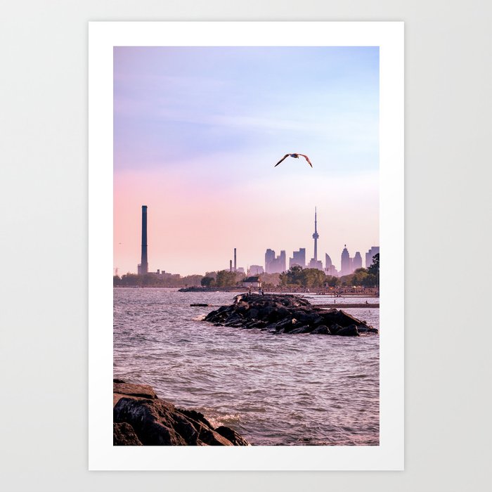 Toronto cityscape at sunset Art Print