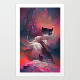 Miao Art Print | Cool, Cat, Amazing, Cats, Painting 