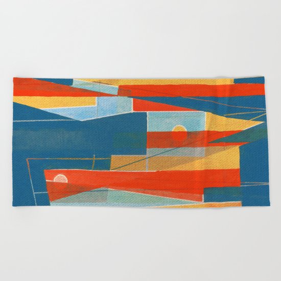 Fish Duel Beach Towel