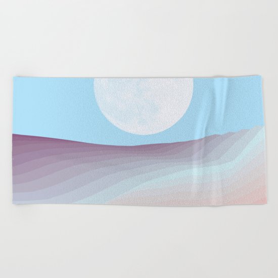 Full moon Beach Towel