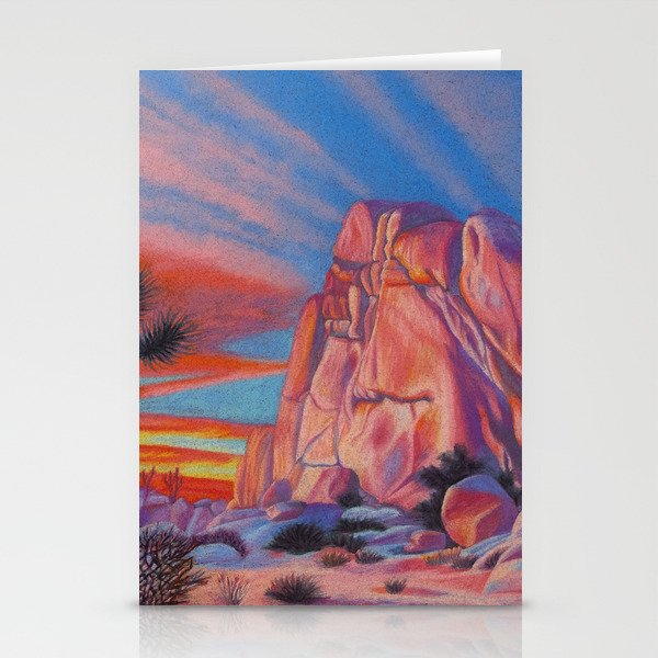 Glowing Joshua Tree Sunset As The Climbing Day Draws To A Close
