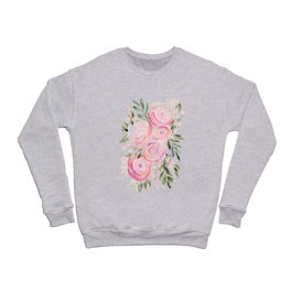 Watercolor ranunculus in pink Crewneck Sweatshirt